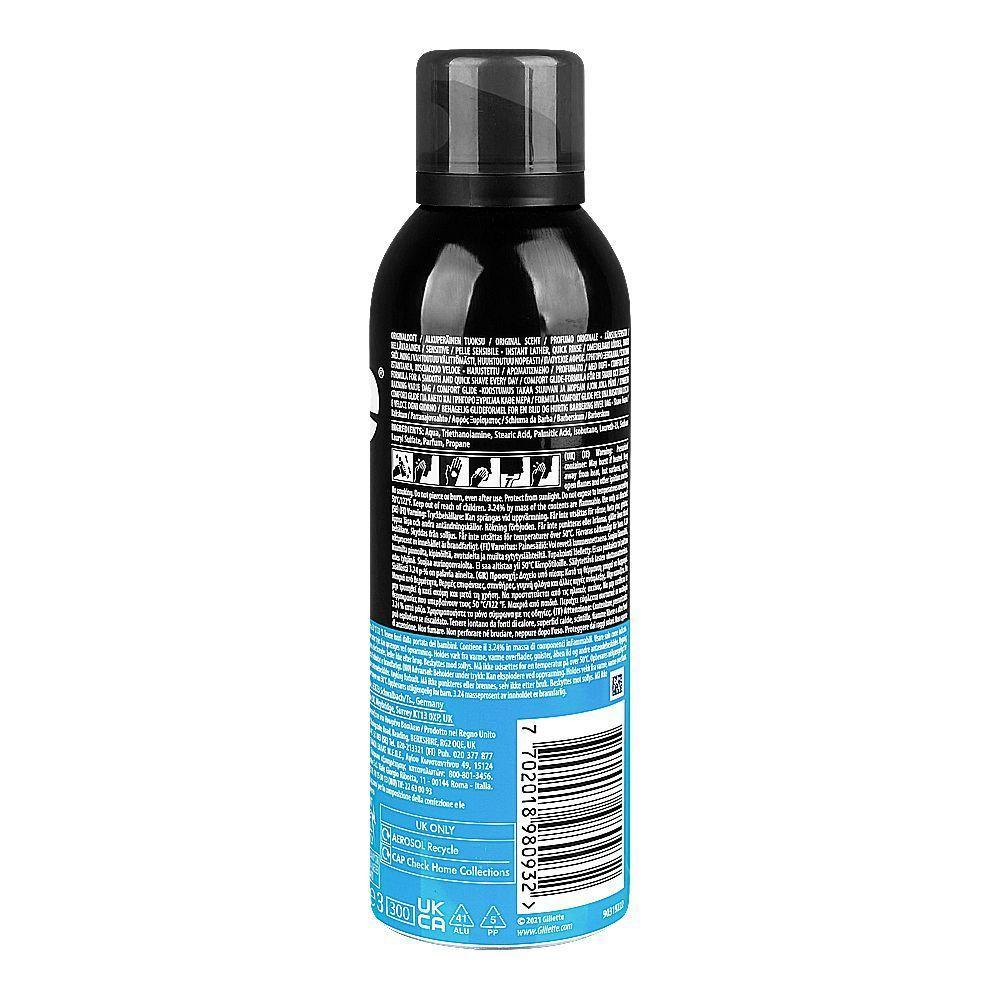 فوم اصلاح ژیلت مدل Original Scent Sensitive حجم 200 میلی لیتر