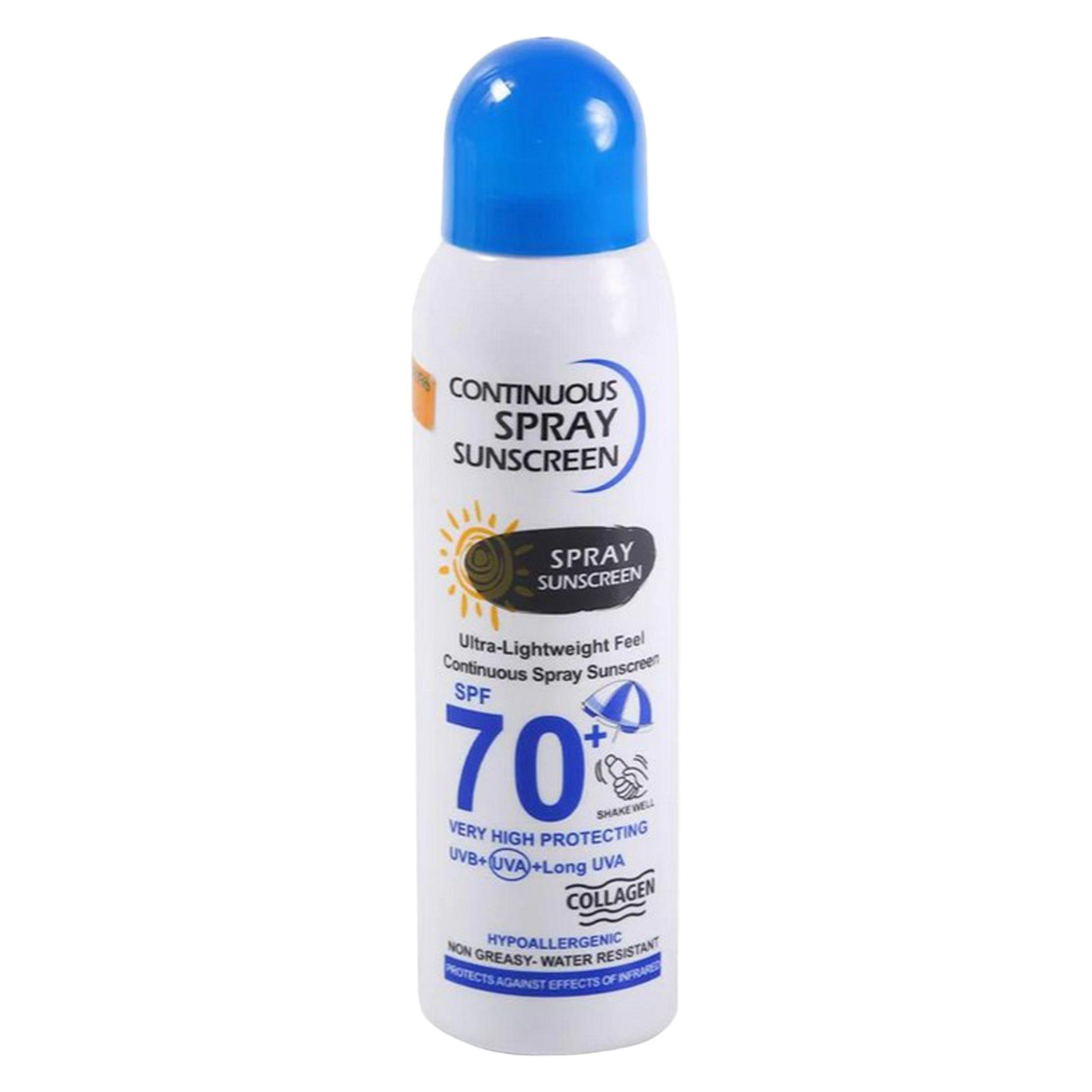 اسپری ضدآفتاب بیرنگ وکالی مدل SPF70 مناسب انواع پوست، حجم 230 میلیلیتر